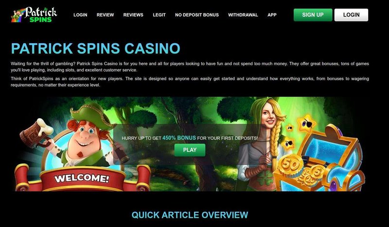 Patrickspins login, patrickspins